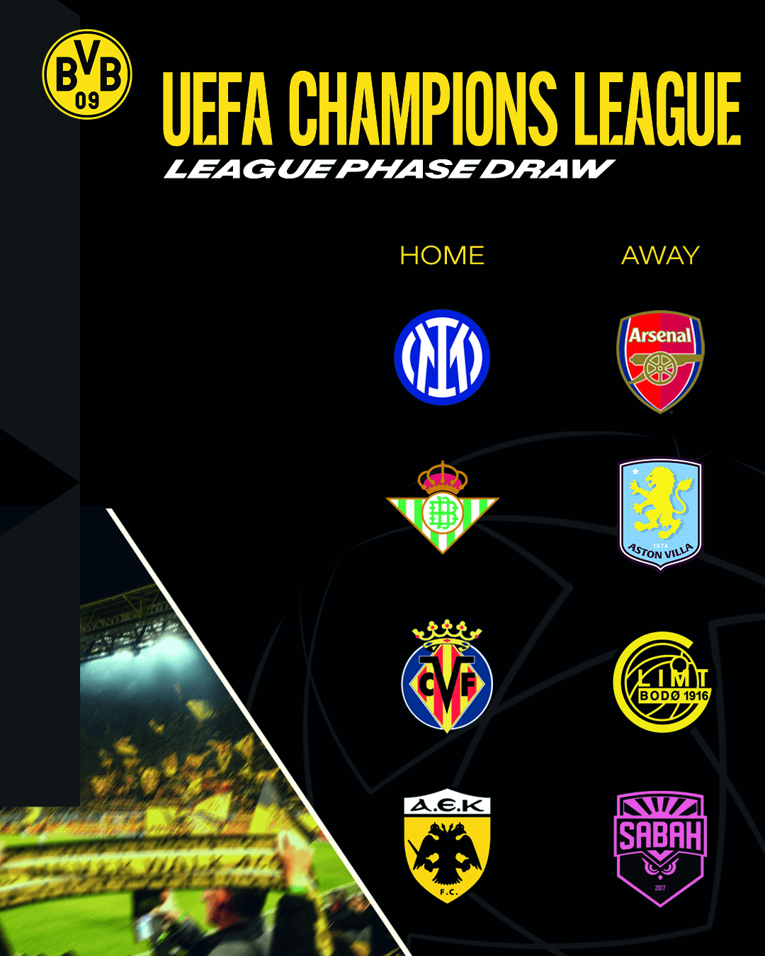 Definido os confrontos na Champions League!